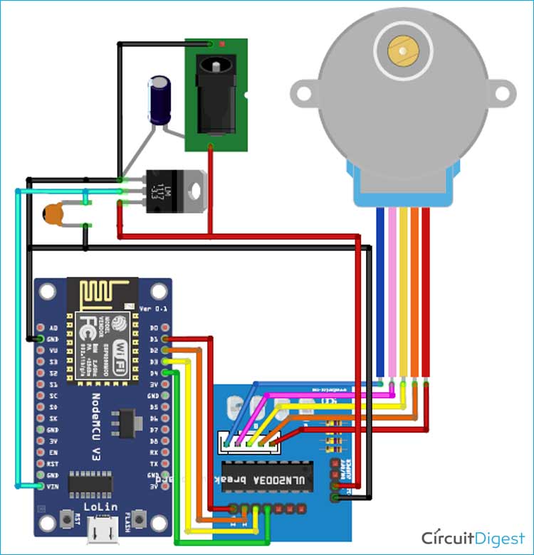 Arduino Blinds Control Circuit Diagram