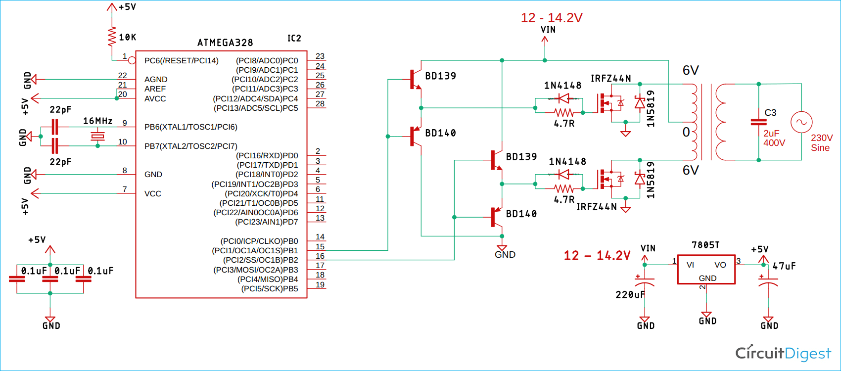 SPWM Inverter Circuit Diagram