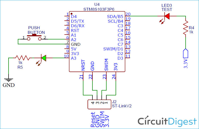 STM8S103F3 Internal Circuit