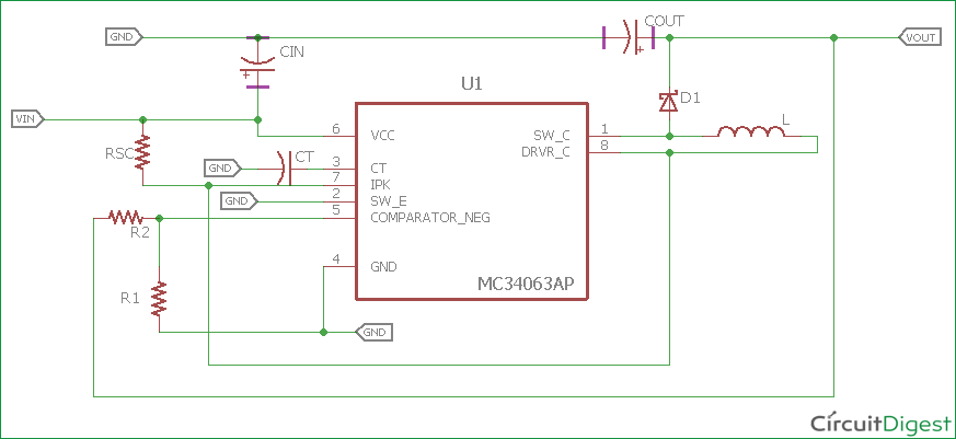 3.7V to 5V Boost Converter Circuit Diagram