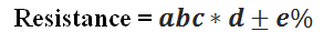 5-band resistor calculation formulae