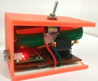 Perf-board-inside-3D-printed-speedometer-box-with-battery-2