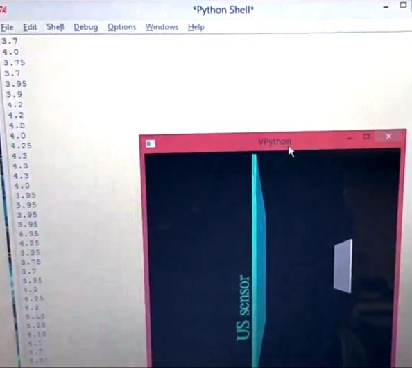 distance of object with ultrasonic sensor in python shell