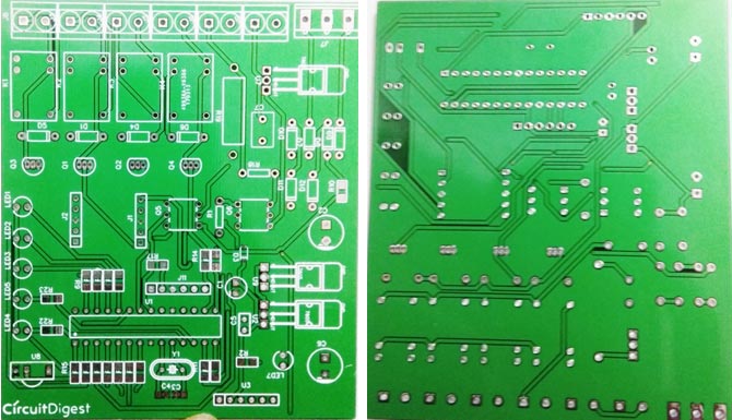 PCB boards for IR remote controlled home automation project
