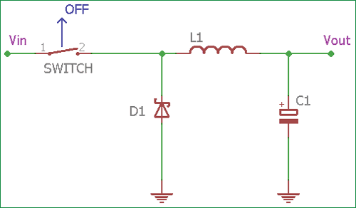 Buck Converter Circuit when switch is OFF