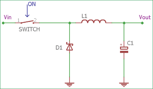 Buck Converter Circuit when switch is ON