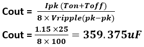 Calculating output capacitor value