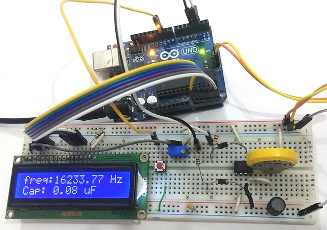 Circuit Hardware for LC Meter Using Arduino