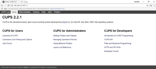 Common Unix Printing System CUPS homepage