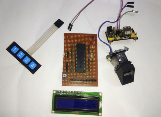 Components Required for Interfacing Fingerprint Sensor with PIC Microcontroller