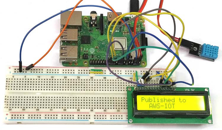 DHT11 sensor with Raspberry-Pi for AWS IoT