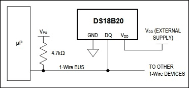 Powering the DS18B20