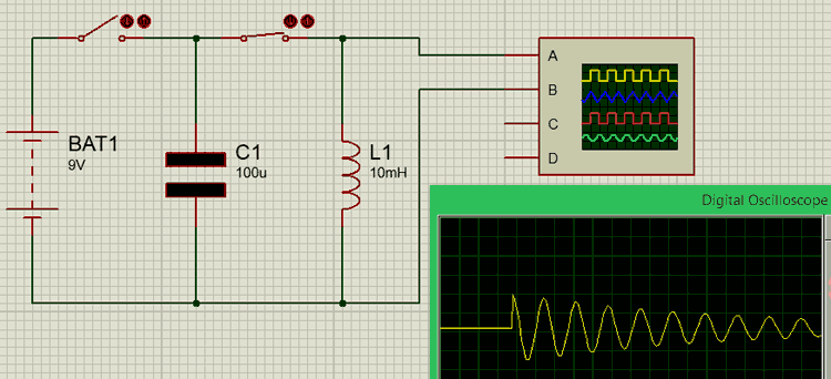 RLC circuit diagram