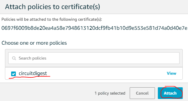 Select the name of the policy and click on accept button