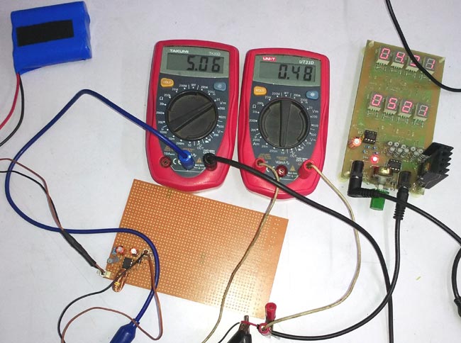 Testing 3.7V to 5V Boost Converter Circuit with lithium battery