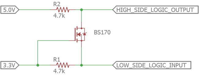 5V to 3.3V Level Converter using MOSFET