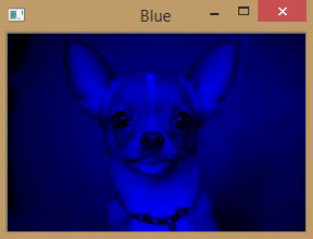 Blue Converted Image using OpenCV