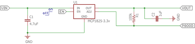 Circuit Diagram of MCP1825