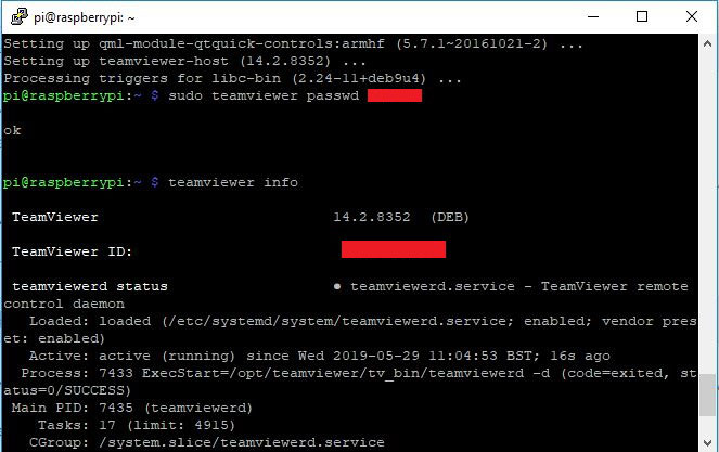 Configuring TeamViewer on Raspberry Pi