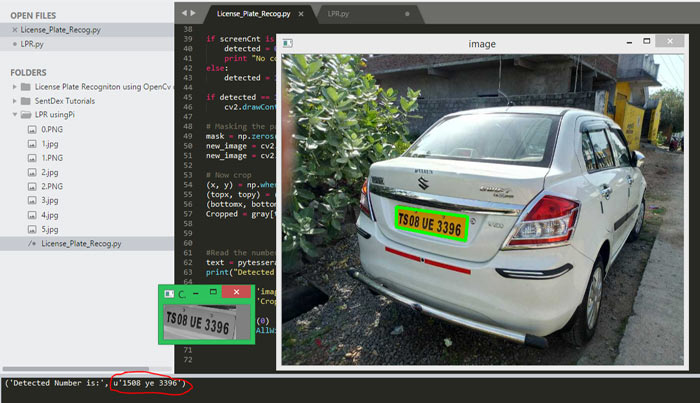 Detecting Number Plate using Image Processing and Pi