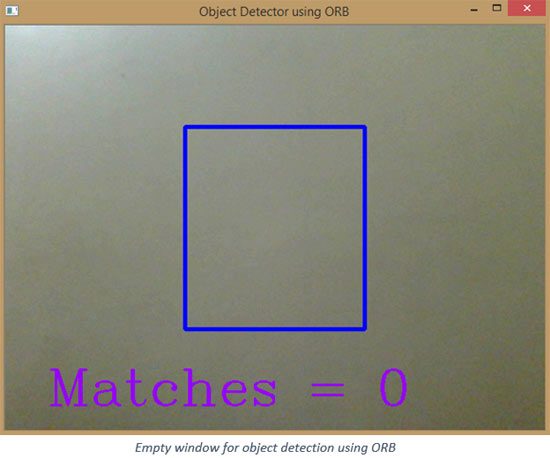 Empty Window for Object Detection using ORB in OpenCV