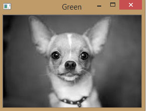 Green Component of Image using OpenCV