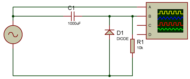 Positive Clamper Circuit Diagram