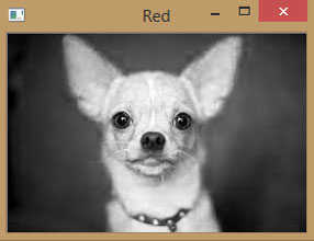 RED Component of Image using OpenCV