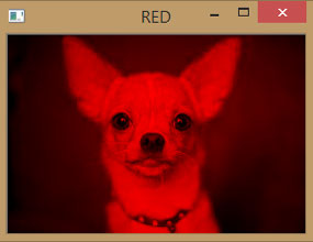 Red Converted Image using OpenCV