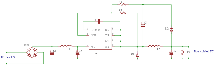 Transformerless LED Driver Circuit Diagram