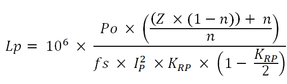 Formula for Transformer's Primary Inductance