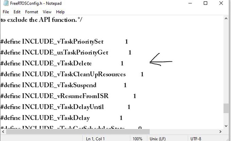 FreeRTOS Configuration