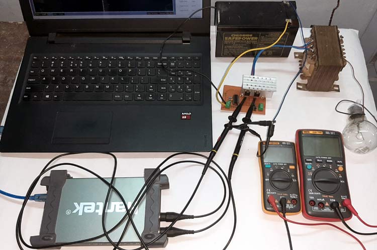 TL494 PWM Inverter Circuit Testing