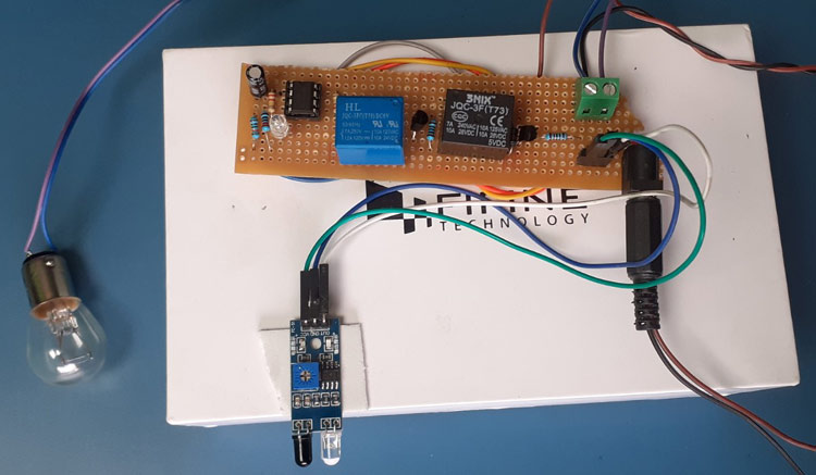 555 Timer Motion Detector Circuit