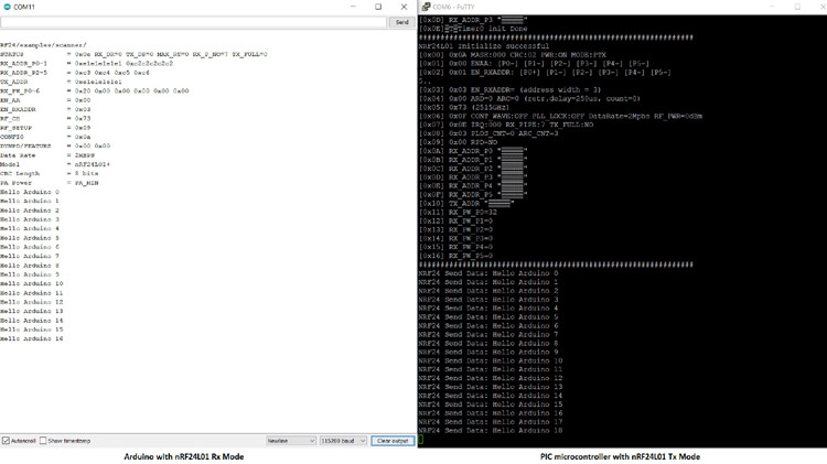 Debugging Log for Uno as Rx & PIC as Tx