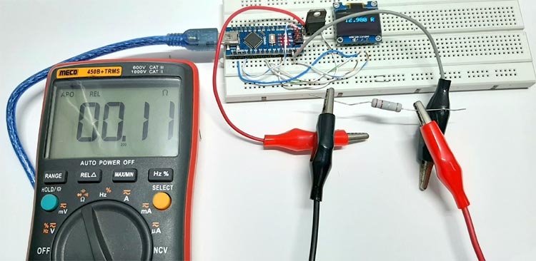 Low Resistance Meter with Arduino 