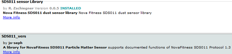 SDS Sensor Library 