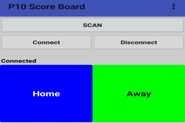 Application for Smartphone Controlled Scoreboard 