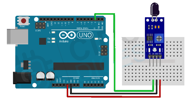 Arduino Flame Sensor Circuit Diagram