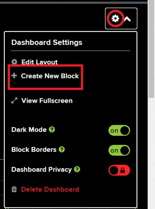 Dashboard Setting on Adafruit IO