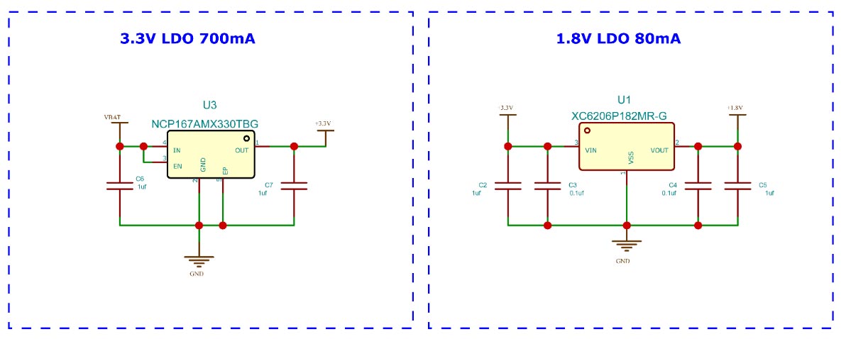 ESP32 Smart Watch LDO Circuit Diagram