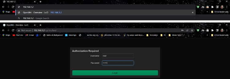 OpenWRT Dashboard IP Address