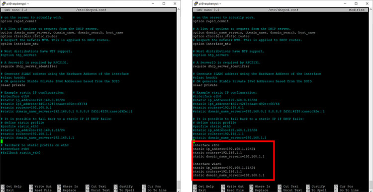 Raspberry Pi Interface WLAN Code