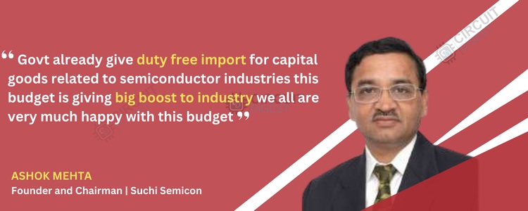 Ashok Mehta, Founder and Chairman, Suchi Semicon