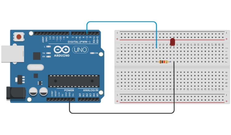 Circuit Diagram of LED Blinking