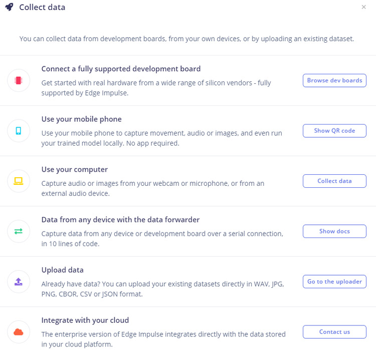Edge Impulse Data Collection