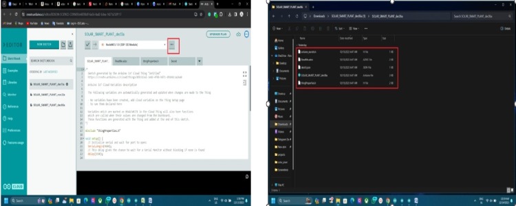 Arduino Programming of Solar Smart Plant 