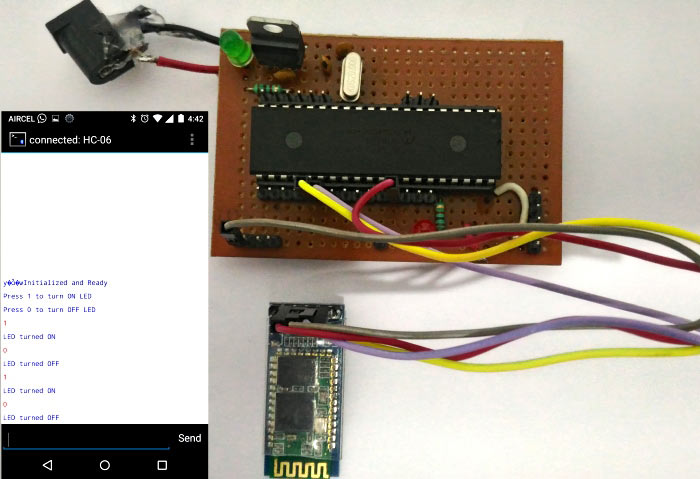 Smart Phone Controlled LED using Bluetooth and PIC Microcontroller