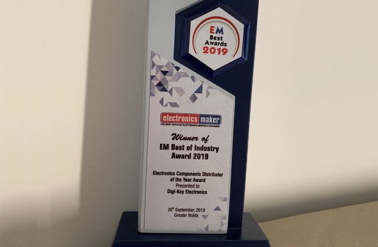 Digi-Key Awarded Electronics Components Distributor of the Year 2019 Award by Electronics Maker