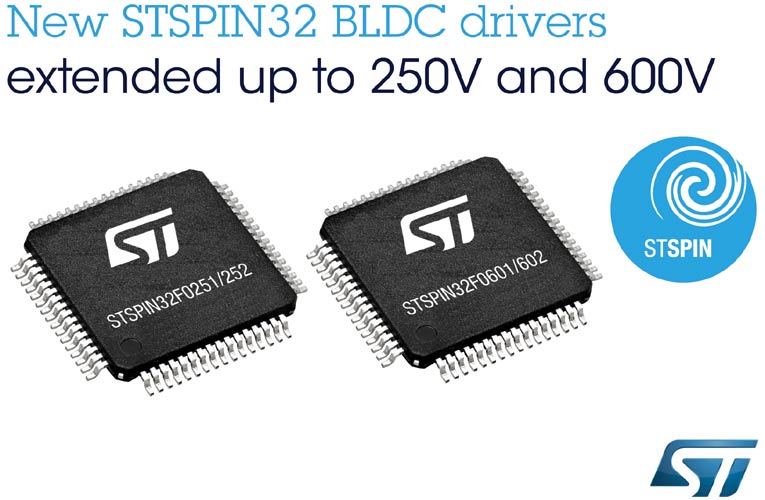 STSPIN32 BLDC Drivers from STMicroelectronics
